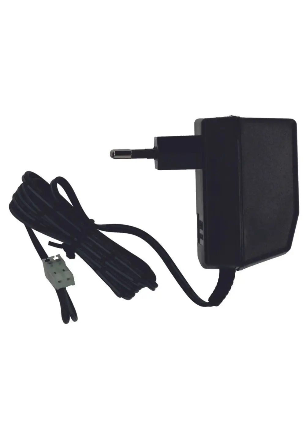 Steckernetzgerät in Schwarz mit einem Anschlussstecker und einem Kabel, geeignet für elektrische Geräte von Judo.